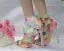 Eye-catching Multi-Colors Lace Flower Appliques Prom Womens Boots 2025 11 cm Stiletto Heels Pointed Toe Boots