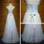 Mote Formelle Kjoler 2017 Selskapskjoler Himmelen Blå Prinsesse Lange Gripende Ruffles Kjæreste Ryggløse Uten Ermer Paljetter Beading Appliques Blomst Blad