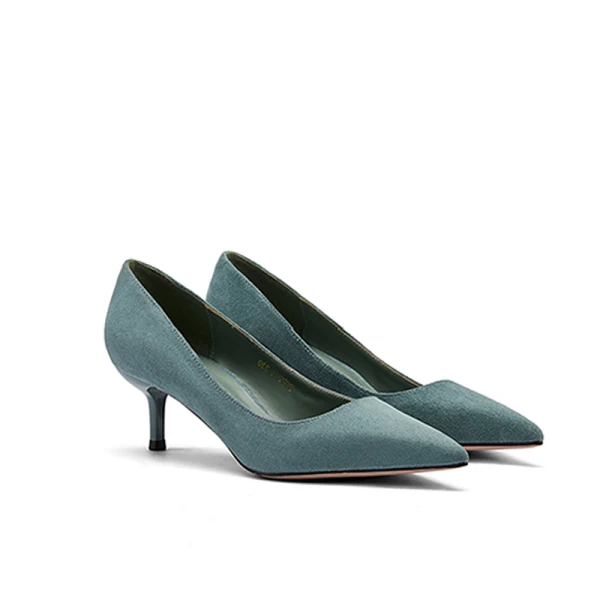 Modest / Simple Burgundy Office OL Suede Pumps 2021 5 cm Stiletto Heels Pointed Toe High Heels