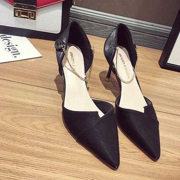 Modest / Simple Black Casual Womens Shoes 2020 7 cm Stiletto Heels Pointed Toe High Heels