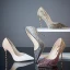 Sparkly Champagne Pumps 2018 Paljett Polyester 10 cm Stiletthæler Spisse Pumps