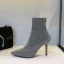 Charming Black Casual Glitter Womens Boots 2020 9 cm Stiletto Heels Pointed Toe Boots