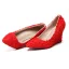 Chic / Belle Rouge Promo Chaussures Femmes 2020 Appliques 8 cm À Bout Pointu Compensées