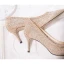 Charming Champagne Lace Wedding Shoes 2020 Leather Rhinestone 7 cm Stiletto Heels Pointed Toe Wedding Pumps