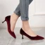 Modest / Simple Burgundy Casual Suede Pumps 2020 5 cm Stiletto Heels Pointed Toe Pumps