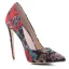 Chinese style Multi-Colors Prom Pumps 2020 Embroidered Flower 12 cm Stiletto Heels Pointed Toe Pumps