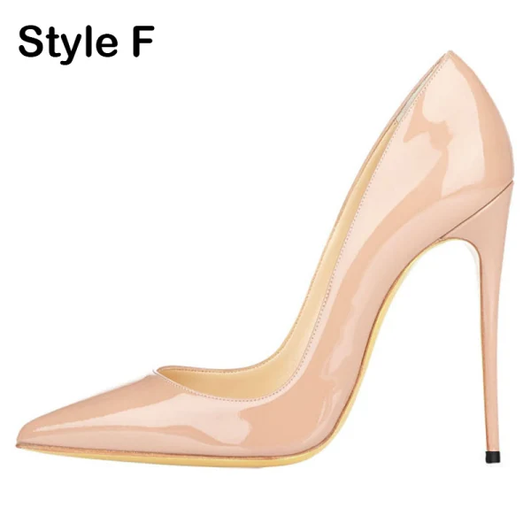 Eenvoudige Zwarte Kantoor OL Pumps 2020 Lakleer 12 cm Naaldhakken / Stiletto Spitse Neus Pumps