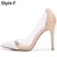 Transparent Red Evening Party Pumps 2020 10 cm Stiletto Heels Pointed Toe Pumps