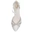 Elegante Ivory / Creme Satin Glanz Brautschuhe 2021 5 cm Thick Heels Spitzschuh Hochzeit Hochhackige