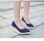 Modest / Simple Black Casual Braid Womens Shoes 2020 10 cm Wedges Pointed Toe