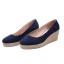 Modest / Simple Black Casual Braid Womens Shoes 2020 Suede 7 cm Wedges Round Toe