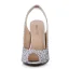 Chic / Belle Argenté Paillettes Slingbacks Sandales Femme 2020 11 cm Talons Aiguilles Peep Toes / Bout Ouvert Sandales