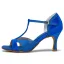 Vintage / Retro Red Prom Latin Dance Shoes 2021 7 cm Stiletto Heels T-Strap Open / Peep Toe Womens Sandals High Heels