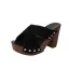 Römisch Schwarz Freizeit Niet Sandalen Damen 2020 5 cm Thick Heels Peeptoes Sandaletten