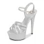 Chic / Beautiful Black Rave Club Womens Sandals 2020 Ankle Strap 15 cm Stiletto Heels Open / Peep Toe Sandals