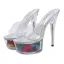 Chic / Beautiful Silver Casual Crystal Womens Sandals 2020 15 cm Stiletto Heels Open / Peep Toe Sandals