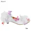 Chic / Beautiful White Wedding Shoes 2018 Leather Butterfly Flower Rhinestone 14 cm Stiletto Heels Pointed Toe Wedding Pumps