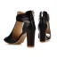 Affordable Black Street Wear Womens Sandals 2020 10 cm Thick Heels Open / Peep Toe Sandals