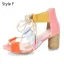 Fashion Yellow Street Wear Beach Womens Sandals 2020 Ankle Strap 7 cm Thick Heels Open / Peep Toe Sandals