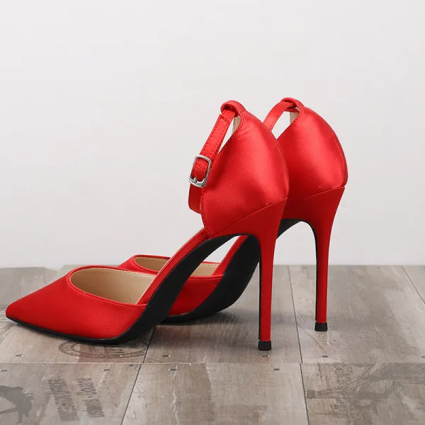 Schlicht Nude Datierung Sandalen Damen 2020 Knöchelriemen 10 cm Stilettos Spitzschuh Sandaletten
