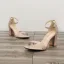 Enkla Nude Casual Sandaler Dam 2020 Ankelband 8 cm Tjocka Klackar Peep Toe Sandaler