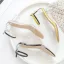 Transparent Schwarz Freizeit Sandalen Damen 2020 Knöchelriemen 7 cm Thick Heels Peeptoes Sandaletten