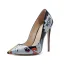 Fashion White Casual Pumps 2020 Cartoon Doodle 12 cm Stiletto Heels Pointed Toe Pumps