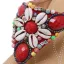 Bohême Rouge Plage Pantoufle & Tongs 2020 Cristal Faux Diamant Plateforme Peep Toes / Bout Ouvert Plat Chaussures Femmes