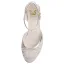 Mode Champagne En Dentelle Chaussure De Mariée 2021 Satin 6 cm Talons Aiguilles À Bout Rond Mariage Talons Hauts