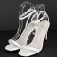 Sexy Silver Street Wear Womens Sandals 2020 Ankle Strap 10 cm Stiletto Heels Open / Peep Toe Sandals