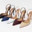 Fashion White Office OL Slingbacks Womens Sandals 2020 10 cm Stiletto Heels Pointed Toe Sandals