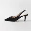 Schlicht Königliches Blau Büro OL Slingpumps Sandalen Damen 2020 Wildleder 10 cm Stilettos Spitzschuh Sandaletten