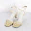 Sexy Weiß Freizeit Sandalen Damen 2020 Knöchelriemen 10 cm Stilettos Peeptoes Sandaletten