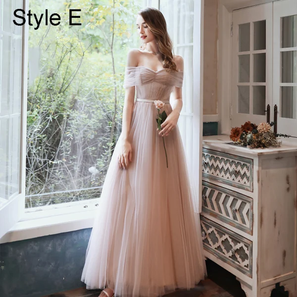 Modest / Simple Mint Green Bridesmaid Dresses 2021 A-Line / Princess Off-The-Shoulder Short Sleeve Backless Floor-Length / Long Wedding Party Dresses