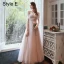Modest / Simple Mint Green Bridesmaid Dresses 2021 A-Line / Princess Off-The-Shoulder Short Sleeve Backless Floor-Length / Long Wedding Party Dresses