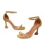 Enkla Röd Casual Mocka Sandaler Dam 2020 Läder Ankelband 10 cm Stilettklackar Peep Toe Sandaler