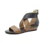Bohemliv Sommar Röd Stranden Fläta Sandaler Dam 2020 4 cm Låg Klack Peep Toe Sandaler