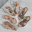 Böhmen Champagner Strand Sandalen Damen 2020 Strass 5 cm Keilabsatz Peeptoes Sandaletten