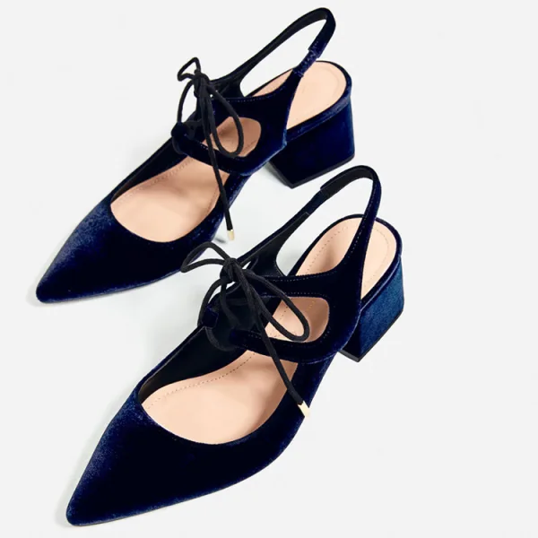 Schlicht Sommer Slingpumps Schwarz Freizeit Wildleder Sandalen Damen 2020 5 cm Thick Heels Peeptoes Sandaletten