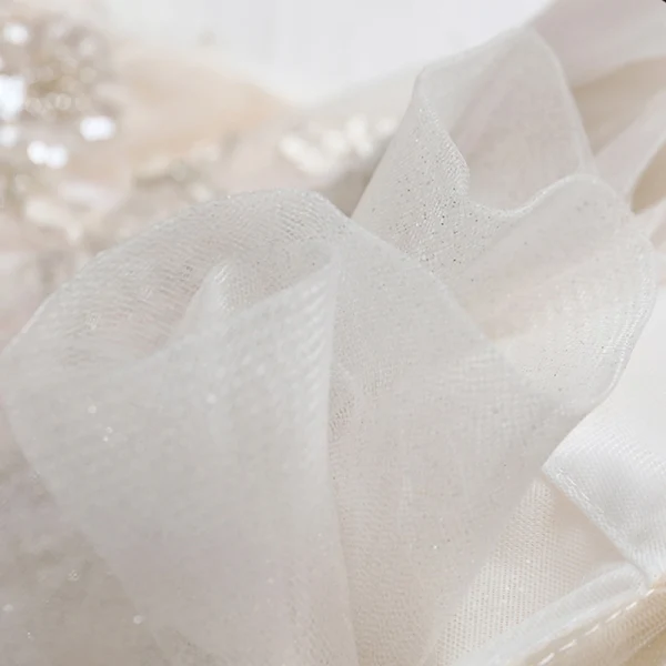 Affordable Ivory Wedding Dresses 2021 Ball Gown Off-The-Shoulder Beading Sequins Sleeveless Backless Floor-Length / Long Wedding