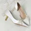 Elegant Ivory Wedding Shoes 2020 Leather Pearl Flower 5 cm Stiletto Heels Pointed Toe Wedding Pumps