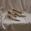 Schlicht Sommer Braun Strassenmode Sandalen Damen 2020 Leder Perle 5 cm Thick Heels Quadratische Zehe Sandaletten