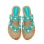 Cyganeria Czarne Plaża Sandały Damskie 2020 Z Koronki Kwiat Rhinestone Płaskie Peep Toe Sandały