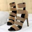 Chic / Beautiful Brown Rave Club Pierced Womens Sandals 2020 10 cm Stiletto Heels Open / Peep Toe Sandals