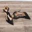 Chic / Belle Rouge Désinvolte Satin Chaussures Femmes 2020 Noeud 10 cm Talons Aiguilles À Bout Pointu Sandales