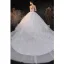 Charmant Blanche Robe De Mariée 2020 Robe Boule Bustier Paillettes Sans Manches Dos Nu Royal Train