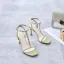 Schöne Salbeigrün Cocktail Sandalen Damen 2020 Niet T-Riemen 10 cm Stilettos Peeptoes Sandaletten