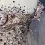 Luxe Perle Rose Robe De Soirée 2018 Princesse Appliques En Dentelle Perlage Cristal Faux Diamant Paillettes Encolure Dégagée Dos Nu 1/2 Manches Longue Robe De Ceremonie