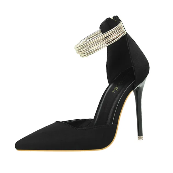 Charming Burgundy Suede Cocktail Party Womens Shoes 2020 9 cm Stiletto Heels Pointed Toe Sandals