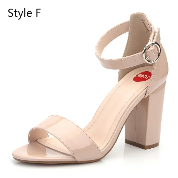 Modest / Simple Street Wear Snakeskin Print Womens Sandals 2020 Ankle Strap 10 cm Thick Heels Open / Peep Toe Sandals